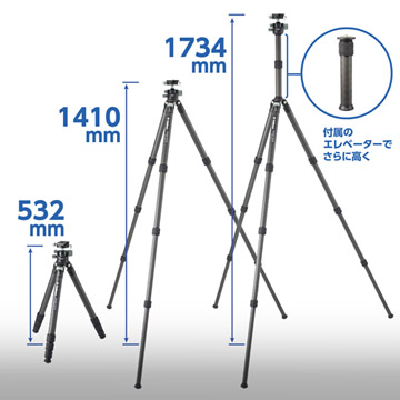 最大高さは約173cm