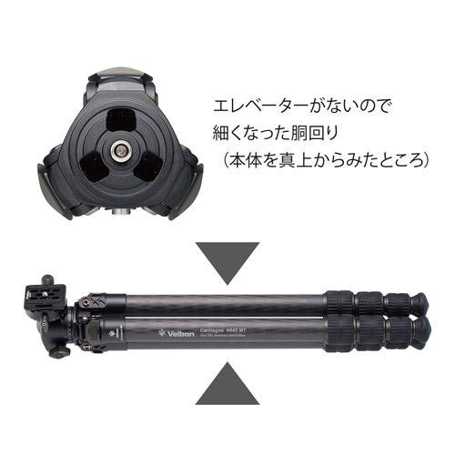 Velbon（ベルボン） 中型カーボン三脚 4段 カルマーニュ N643 MT（A70）