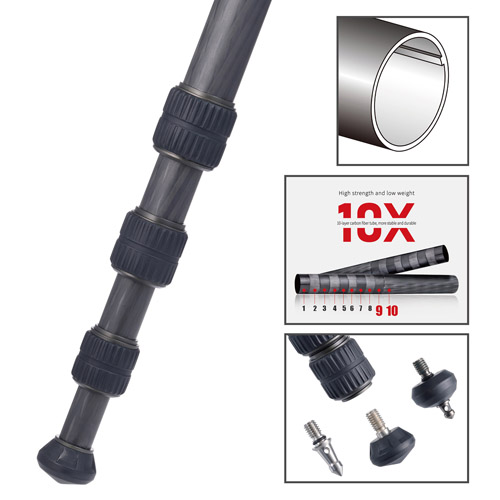 Velbon（ベルボン） 中型カーボン三脚 4段 カルマーニュ N643 MT（A70）