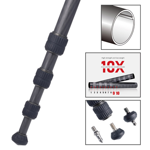 Velbon（ベルボン） 中型カーボン三脚 4段 カルマーニュ N543 MT（A70）